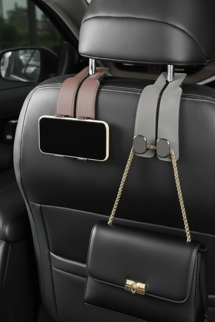 Car Seat Back Double Hook Organizer