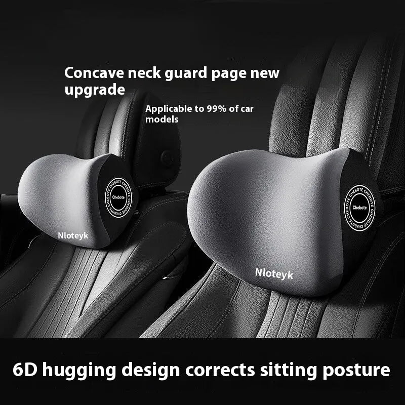 Universal Memory Foam Car Seat Cushion & Headrest Pillow