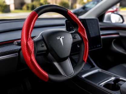 Tesla Model 3/Y Carbon Fiber Steering Wheel Cover