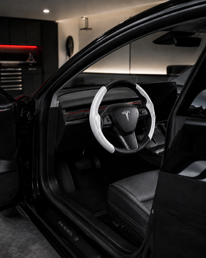 Tesla Model 3/Y Carbon Fiber Steering Wheel Cover
